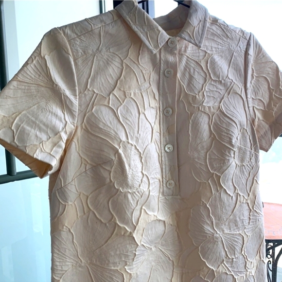 Banana Republic Jacquard cream dress - Picture 2 of 4